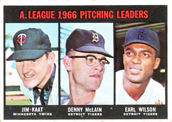 American League 1966 Pitching Leaders (Jim Kaat / Denny McLain / Earl Wilson)
