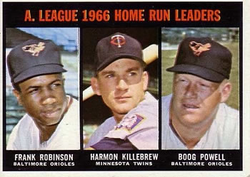 American League 1966 Home Run Leaders (Frank Robinson / Harmon Killebrew / Boog Powell)