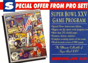 Super Bowl XXV Game Program Offer