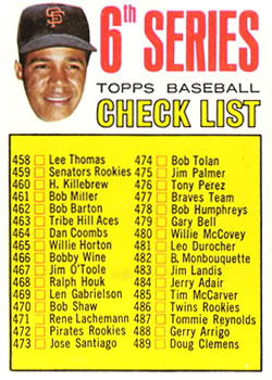 6th Series Checklist: 458-533