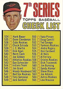 7th Series Checklist: 534-609