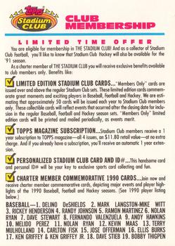 1991 Stadium Club Membership Form 

 -