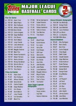 Series 2 Checklist: Inserts