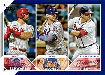 NL HRs Leaders (Kyle Schwarber / Pete Alonso / Austin Riley)
