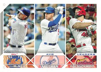 NL AVG Leaders (Jeff McNeil / Freddie Freeman / Paul Goldschmidt)