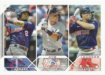 AL Avg Leaders (Luis Arraez / Aaron Judge / Xander Bogaerts)