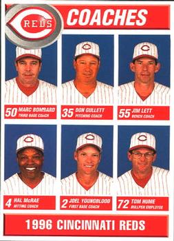 Coaches (Marc Bombard / Don Gullett / Jim Lett / Hal McRae / Joel Youngblood / Tom Hume)