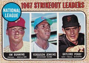 National League 1967 Strikeout Leaders (Jim Bunning / Ferguson Jenkins / Gaylord Perry)