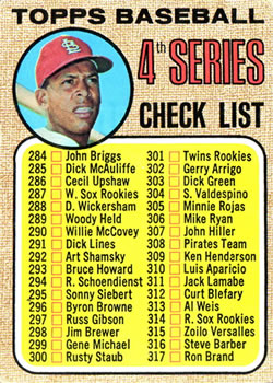 4th Series Checklist 284-370