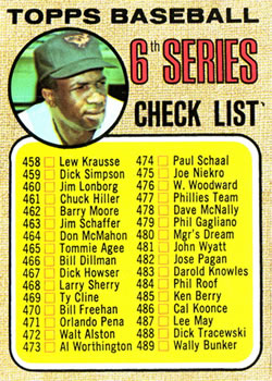 6th Series Checklist 458-533