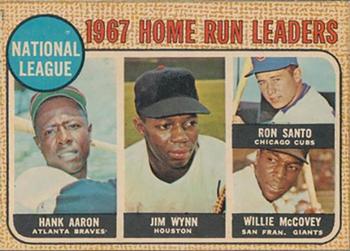 National League 1967 Home Run Leaders (Hank Aaron / Jim Wynn / Ron Santo / Willie McCovey)