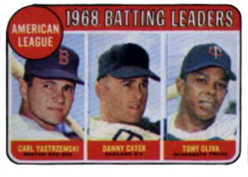American League 1968 Batting Leaders (Carl Yastrzemski / Danny Cater / Tony Oliva)