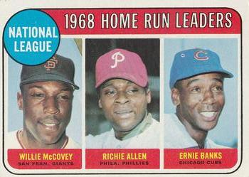 National League 1968 Home Run Leaders (Willie McCovey / Richie Allen / Ernie Banks)