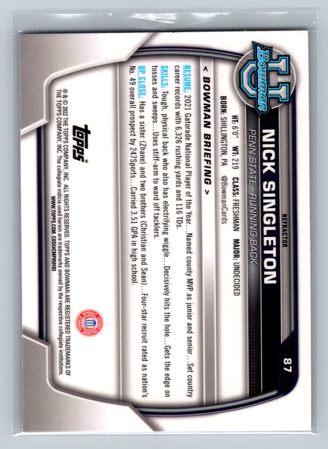 Card back