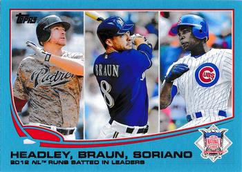 2012 NL Runs Batted In Leaders (Chase Headley / Ryan Braun / Alfonso Soriano)