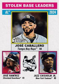 AL Stolen Base Leaders (Jazz Chisholm Jr. / José Caballero / José Ramírez)