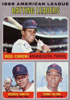 1969 American League Batting Leaders (Rod Carew / Reggie Smith / Tony Oliva)