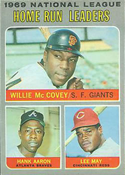 1969 National League Home Run Leaders (Willie McCovey / Hank Aaron / Lee May)