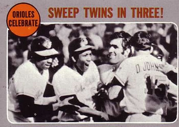 1969 A.L Playoff Summary - Orioles Celebrate: Sweep Twins In Three! ALCS