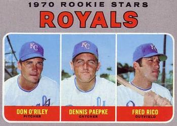 Royals 1970 Rookie Stars (Don O'Riley / Dennis Paepke / Fred Rico)