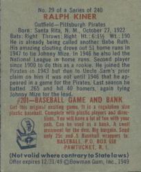 Card back