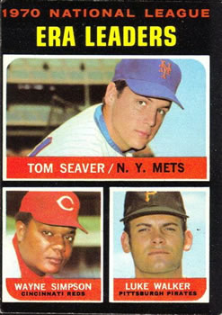 1970 National League ERA Leaders (Tom Seaver / Wayne Simpson / Luke Walker)