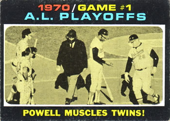 1970 A.L. Playoffs Game 1: Powell Muscles Twins! ALCS