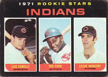 Indians 1971 Rookie Stars (Lou Camilli / Ted Ford / Steve Mingori)