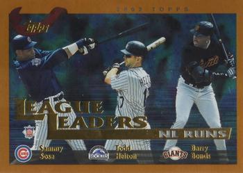 Sammy Sosa / Todd Helton / Barry Bonds LL, FOIL