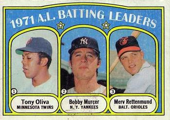 1971 A.L. Batting Leaders (Tony Oliva / Bobby Murcer / Merv Rettenmund)