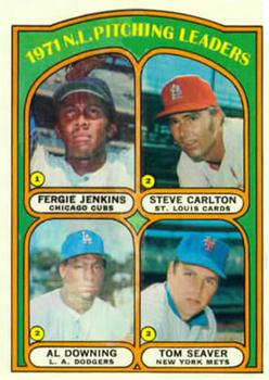 1971 N.L. Pitching Leaders (Fergie Jenkins / Steve Carlton / Al Downing / Tom Seaver)