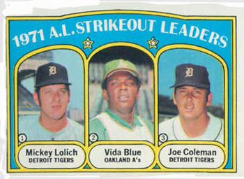 1971 A.L. Strikeout Leaders (Mickey Lolich / Vida Blue / Joe Coleman)