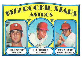 Astros 1972 Rookie Stars (Bill Greif / J.R. Richard / Ray Busse)