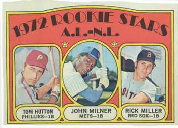 A.L.-N.L. 1972 Rookie Stars (Tom Hutton / John Milner / Rick Miller)