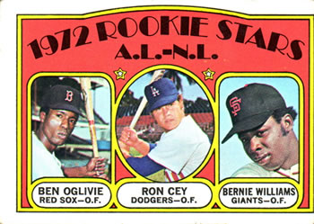 AL-NL 1972 Rookie Stars (Ben Oglivie / Ron Cey / Bernie Williams)