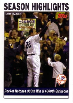 Rocket Notches 300th Win &amp; 4000th Strikeout