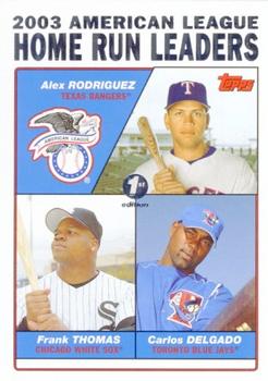 2003 American League Home Run Leaders (Alex Rodriguez / Frank Thomas / Carlos Delgado)