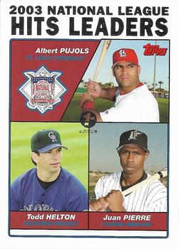 2003 National League Hits Leaders (Albert Pujols / Todd Helton / Juan Pierre)