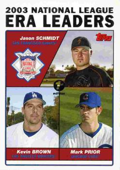 2003 National League ERA Leaders (Jason Schmidt / Kevin Brown / Mark Prior)