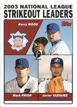 #348 2003 National League Strikeout Leaders (Kerry Wood / Mark Prior / Javier Vazquez)