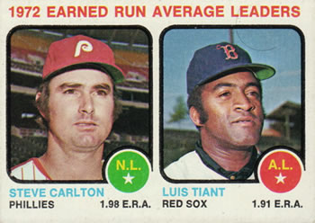 1972 Earned Run Average Leaders (Steve Carlton / Luis Tiant)