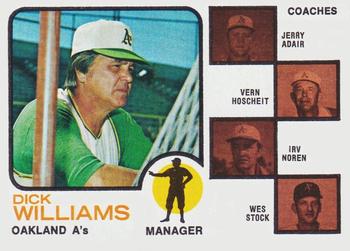A's Field Leaders (Dick Williams / Jerry Adair / Vern Hoscheit / Irv Noren / Wes Stock)