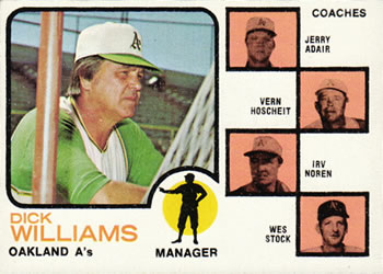 A's Field Leaders (Dick Williams / Jerry Adair / Vern Hoscheit / Irv Noren / Wes Stock)