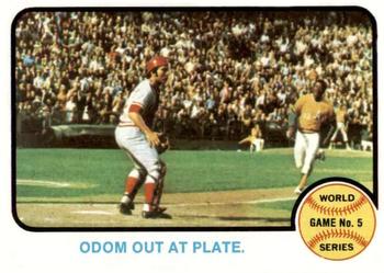World Series Game No. 5: Odom Out at Plate