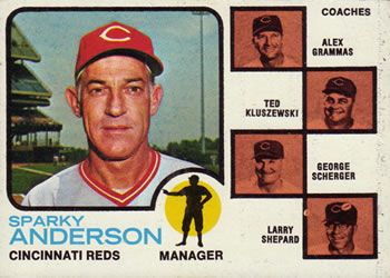 Reds Field Leaders (Sparky Anderson / Alex Grammas / Ted Kluszewski / George Scherger / Larry Shepard)