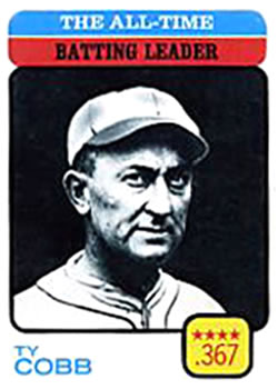 The All-Time Batting Leader - Ty Cobb