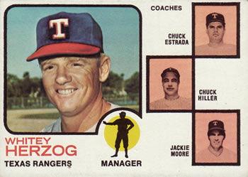 Rangers Field Leaders (Whitey Herzog / Chuck Estrada / Chuck Hiller / Jackie Moore)
