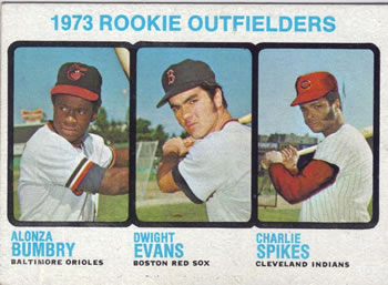1973 Rookie Outfielders (Alonza Bumbry / Dwight Evans / Charlie Spikes)