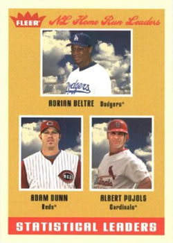 NL Home Run Leaders (Adrian Beltre / Adam Dunn / Albert Pujols)
