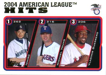 2004 American League Hits (Ichiro / Michael Young / Vladimir Guerrero)